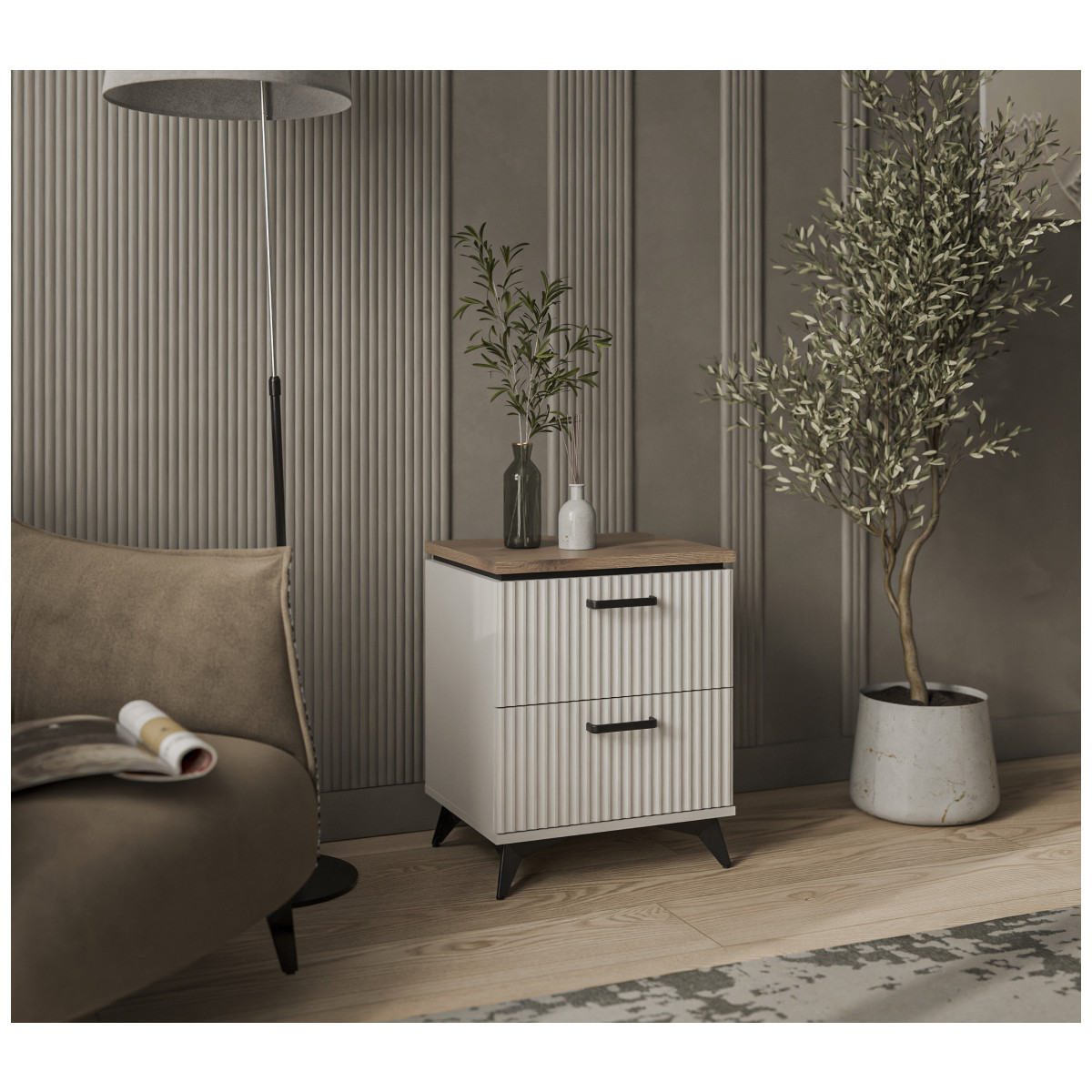 Картинка Винати Тумба прикроватная 2S интернет-магазин мебели FreeTime