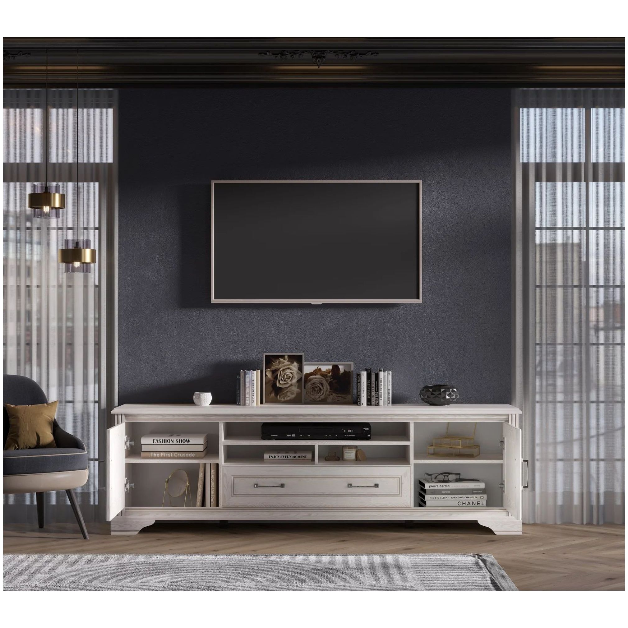 Картинка Стилиус ТВ тумба RTV2D1S интернет-магазин мебели FreeTime