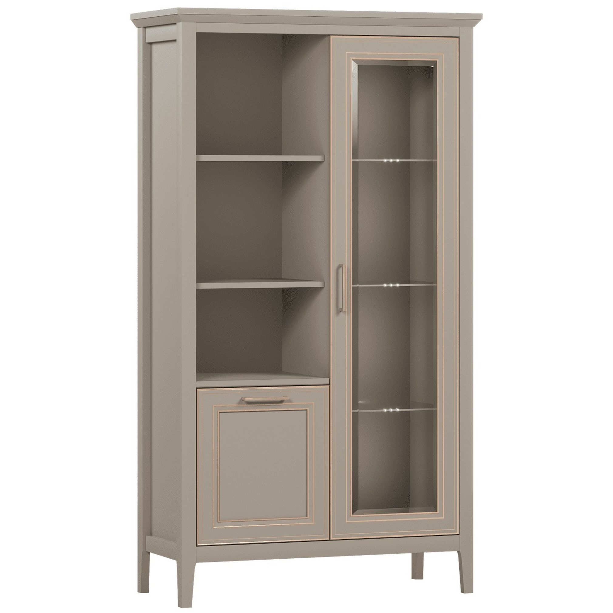 Картинка Классик шкаф-витрина REG1W1D с подсветкой интернет-магазин мебели FreeTime