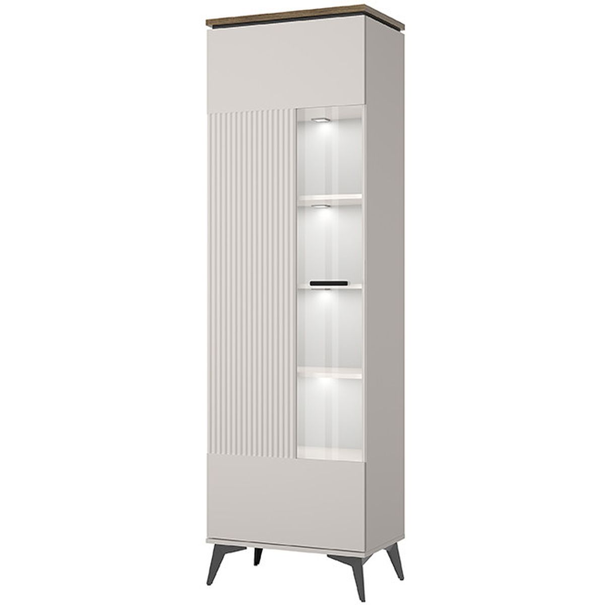 Картинка Винати Шкаф с витриной 1V интернет-магазин мебели FreeTime