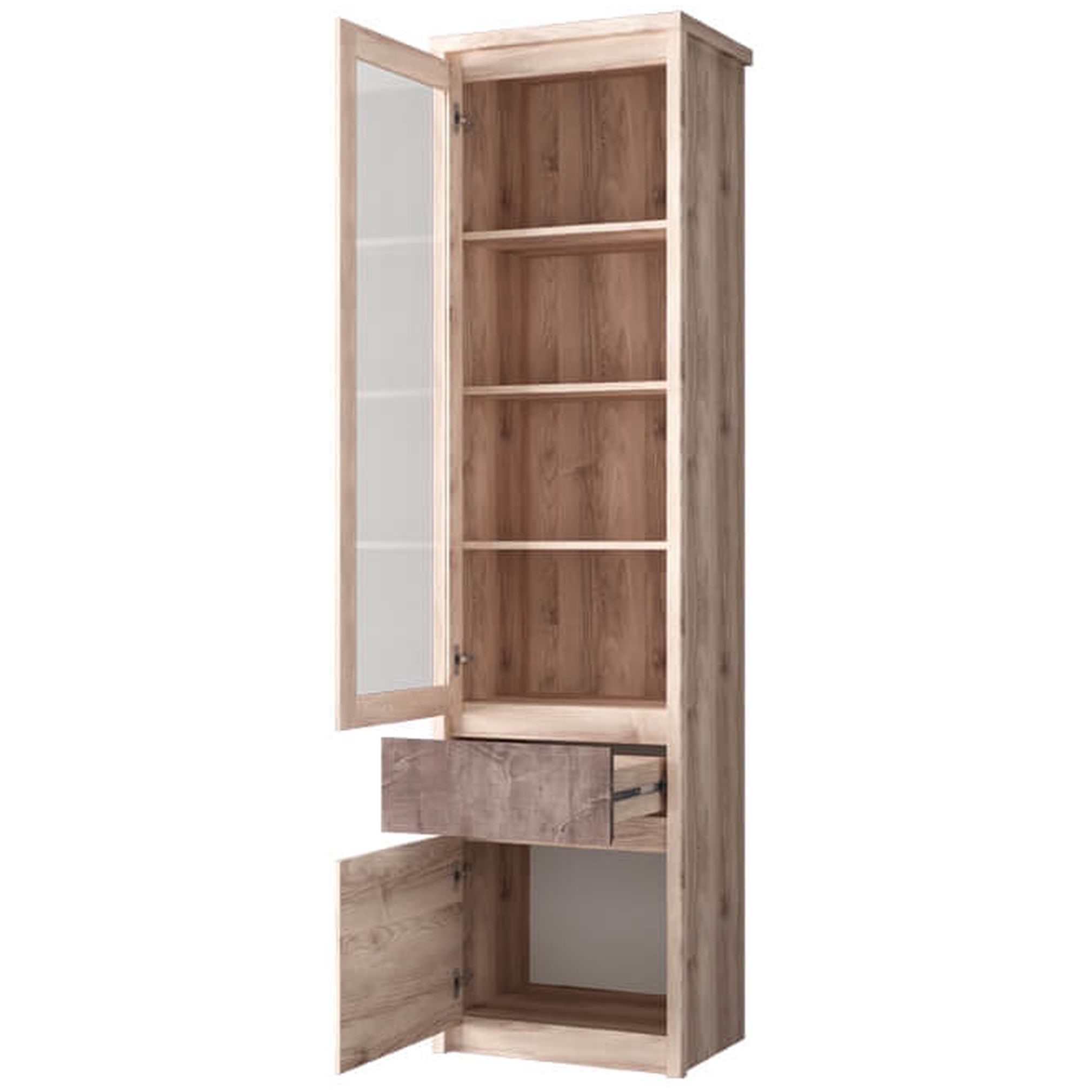 Картинка Джаз Шкаф с витриной 1V1D1S интернет-магазин мебели FreeTime