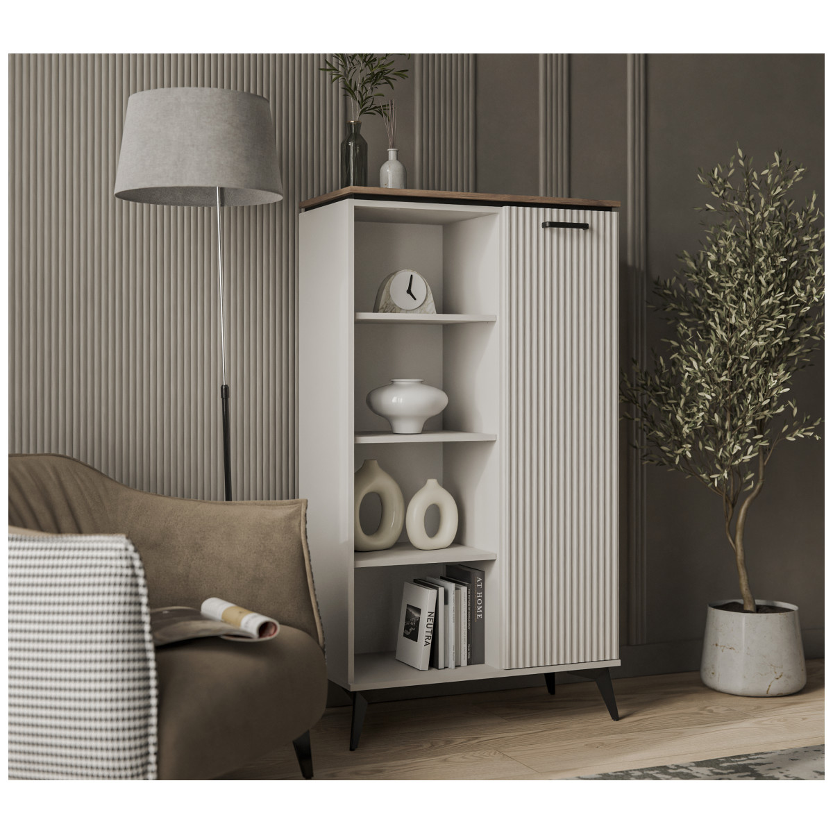 Картинка Винати Шкаф открытый 1D P интернет-магазин мебели FreeTime