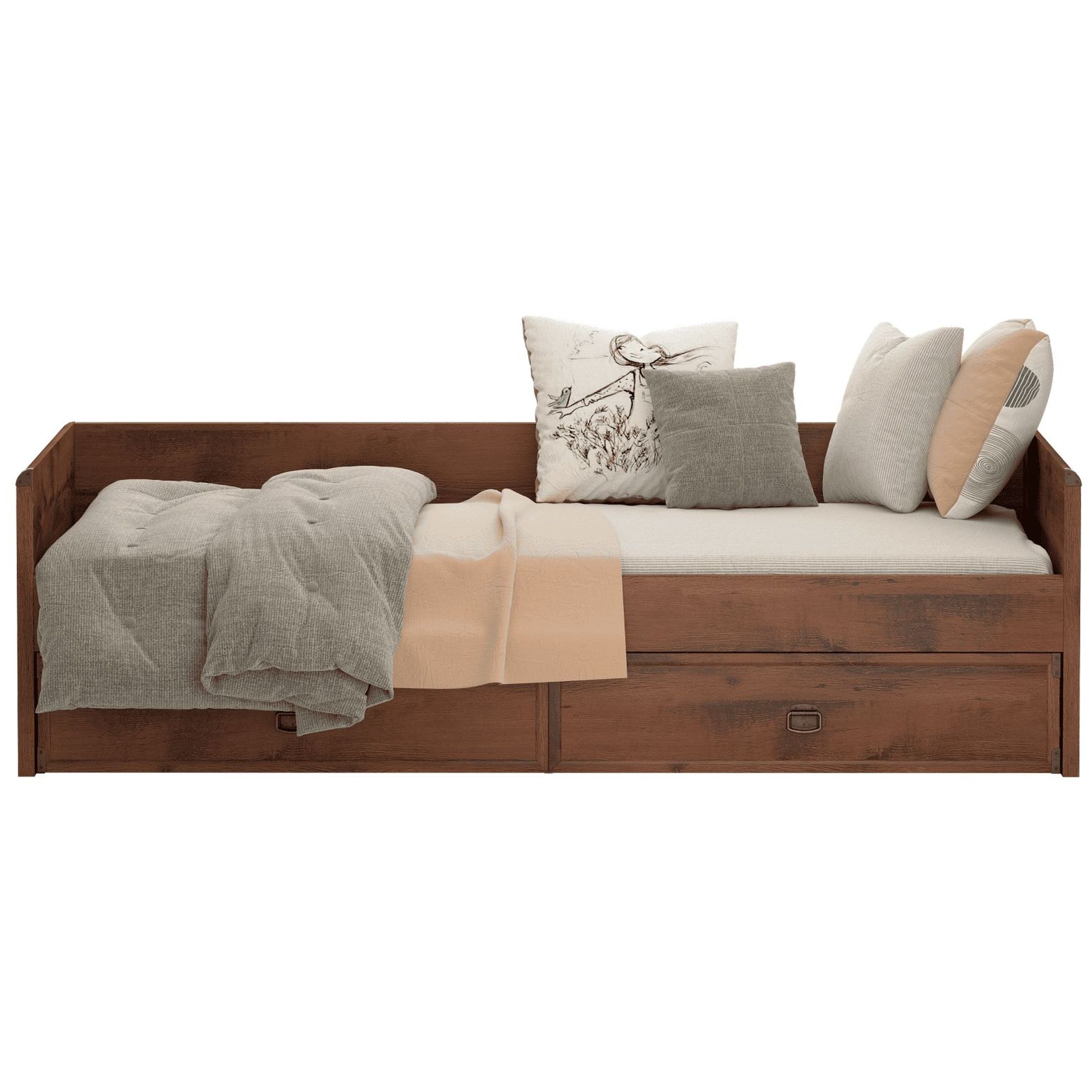 Картинка Индиана кровать JLOZ1S 90 (Дуб саттер) интернет-магазин мебели FreeTime