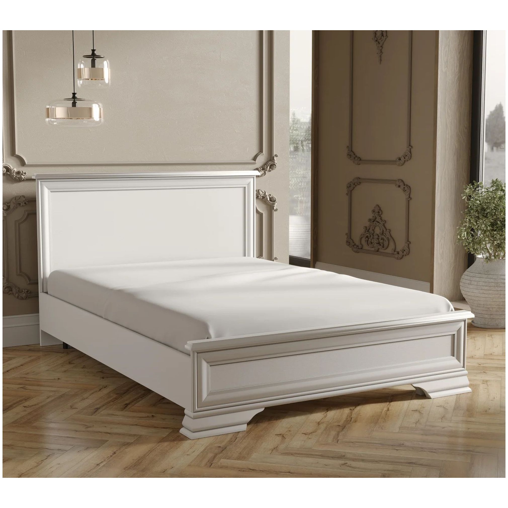 Картинка Кентаки кровать S320-LOZ140х200 (Белый) интернет-магазин мебели FreeTime