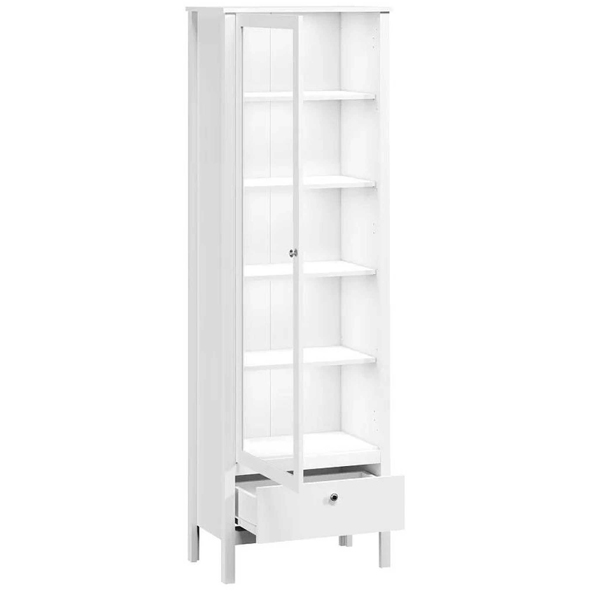 Картинка Ева шкаф-витрина REG1W1S/65 с подсветкой интернет-магазин мебели FreeTime