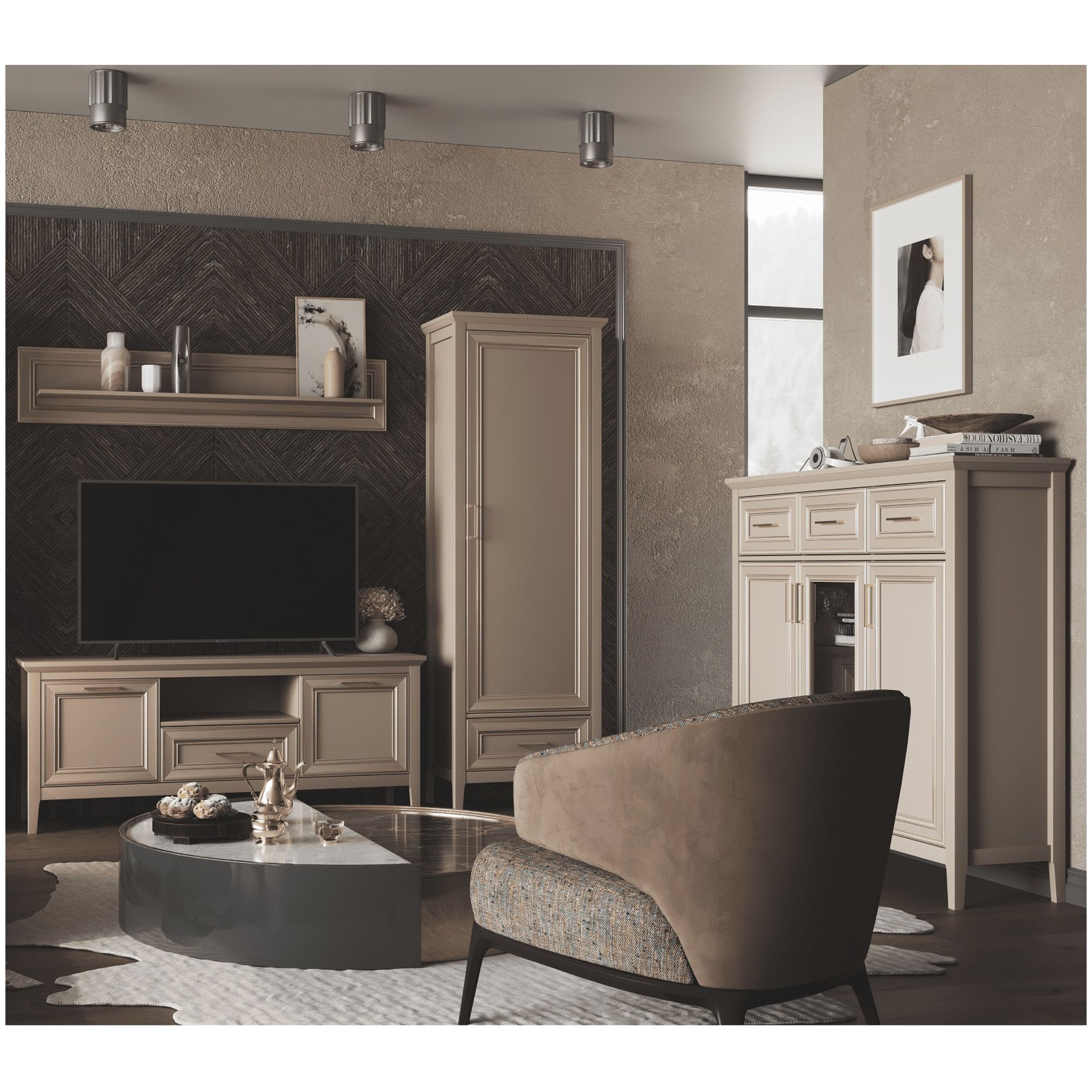 Картинка Классик шкаф-пенал REG1D1S интернет-магазин мебели FreeTime