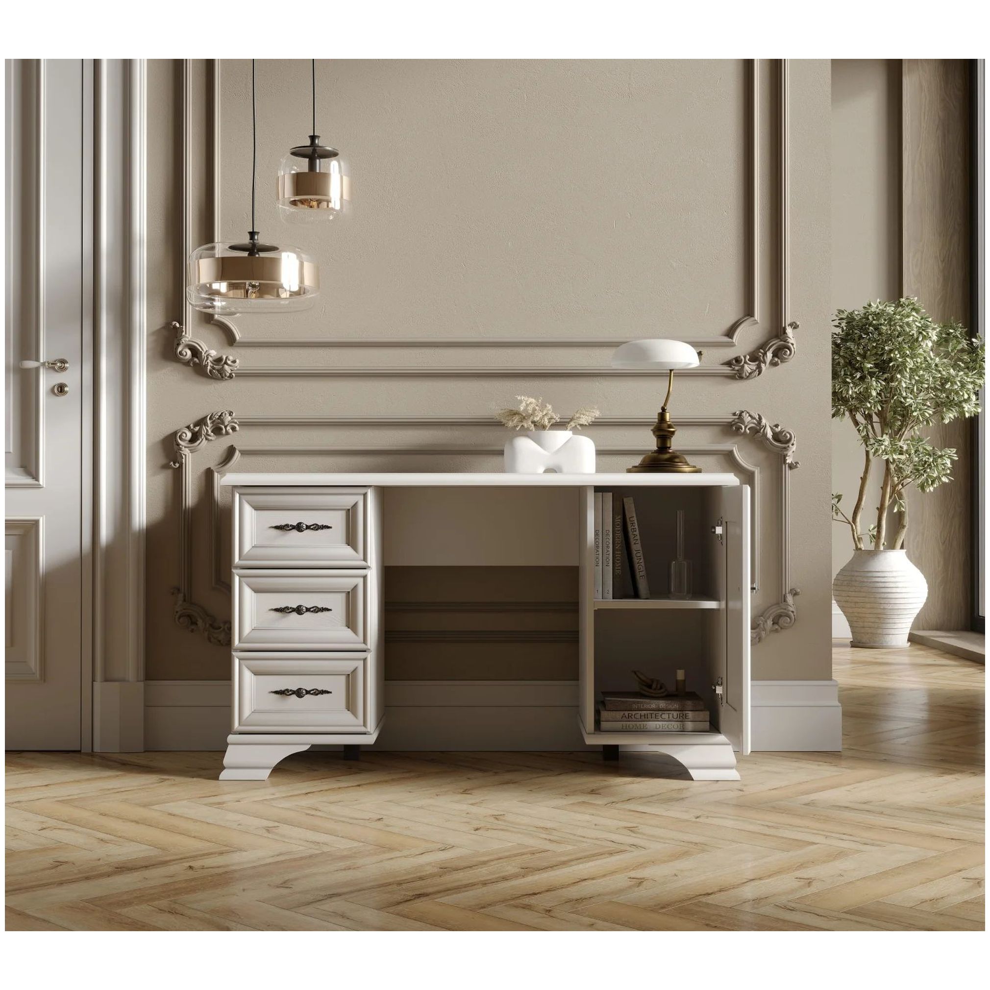 Картинка Кентаки стол туалетный TOL (Белый) интернет-магазин мебели FreeTime