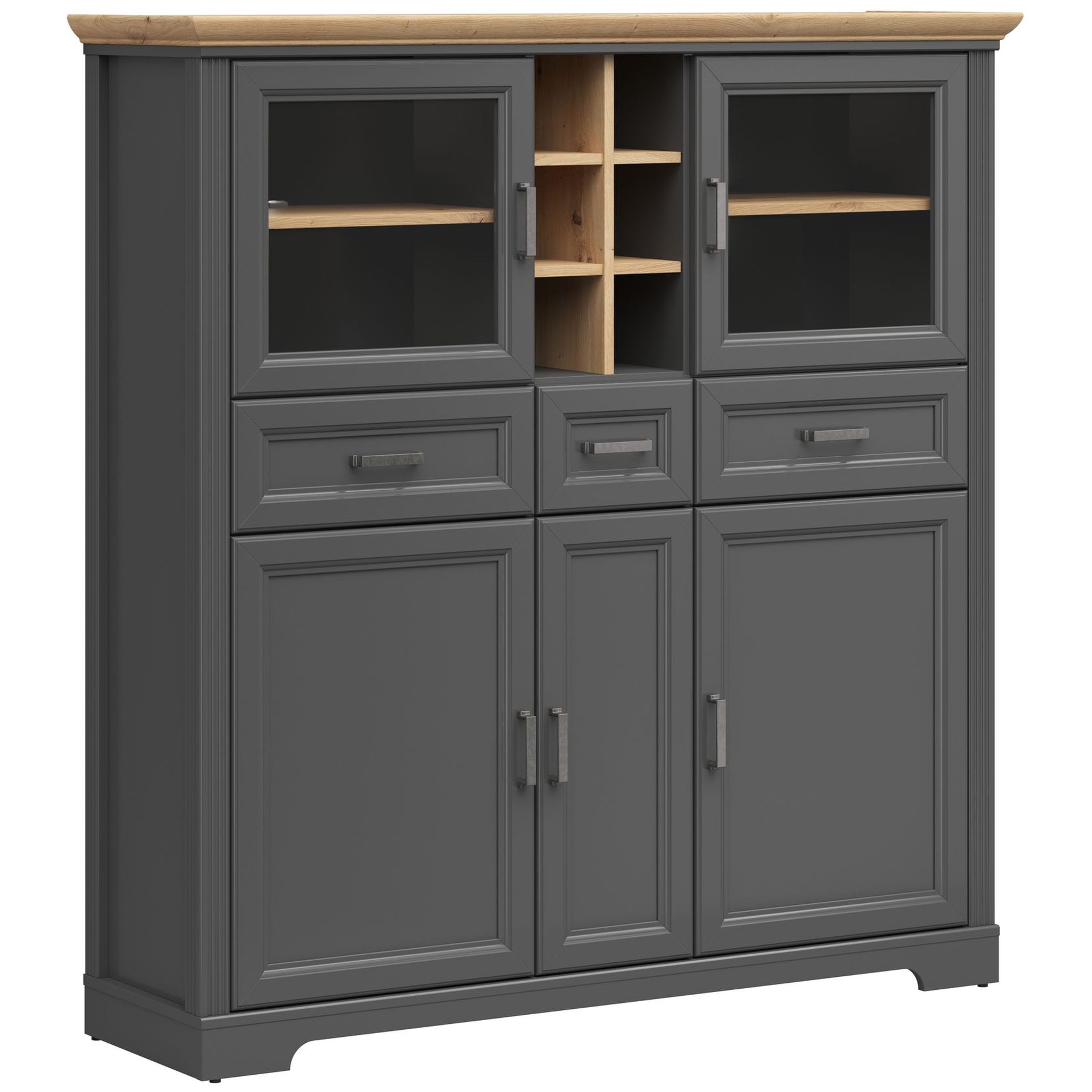 Картинка Жасмин шкаф-витрина REG2W3D3S интернет-магазин мебели FreeTime