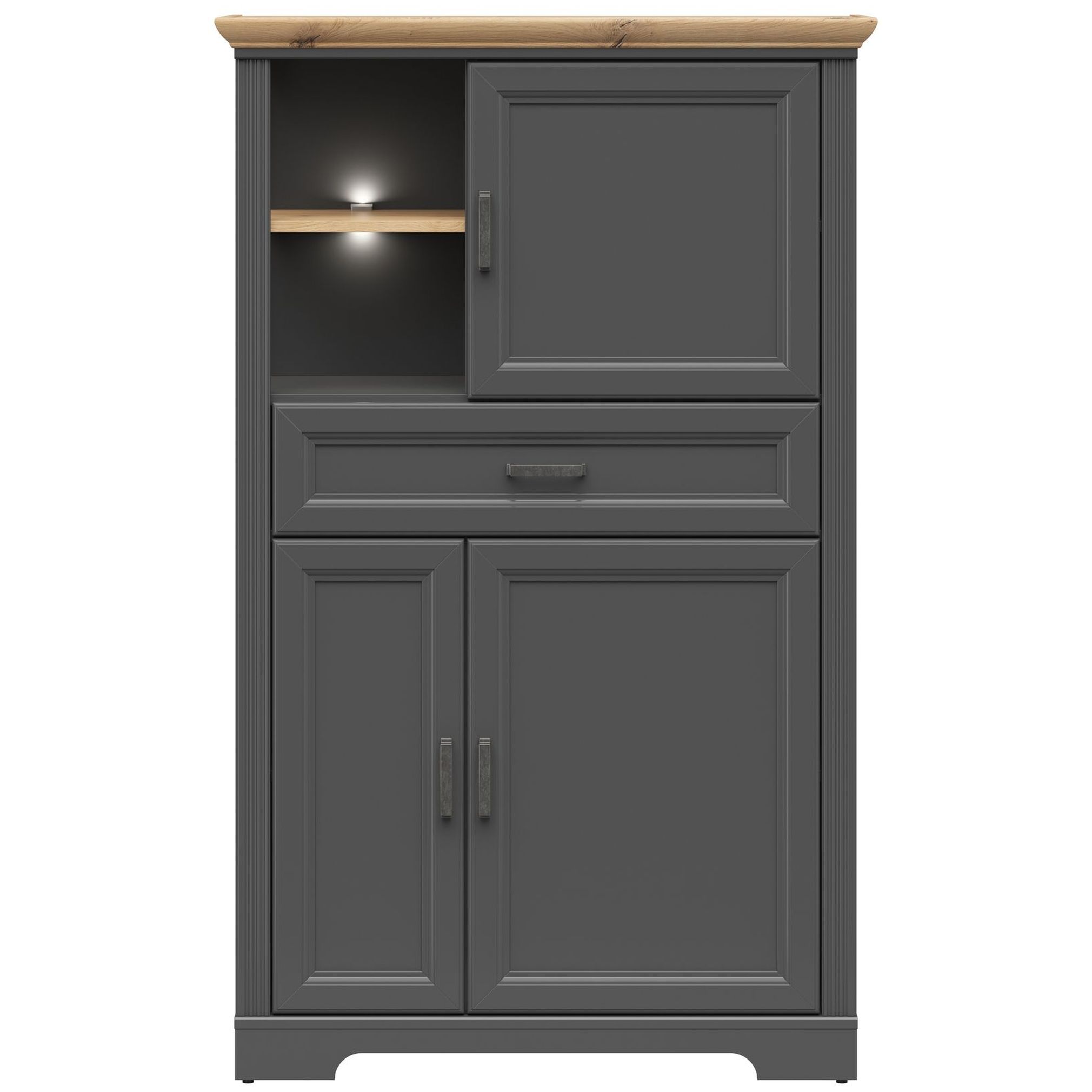 Картинка Жасмин шкаф-витрина REG3D1S с подсветкой интернет-магазин мебели FreeTime