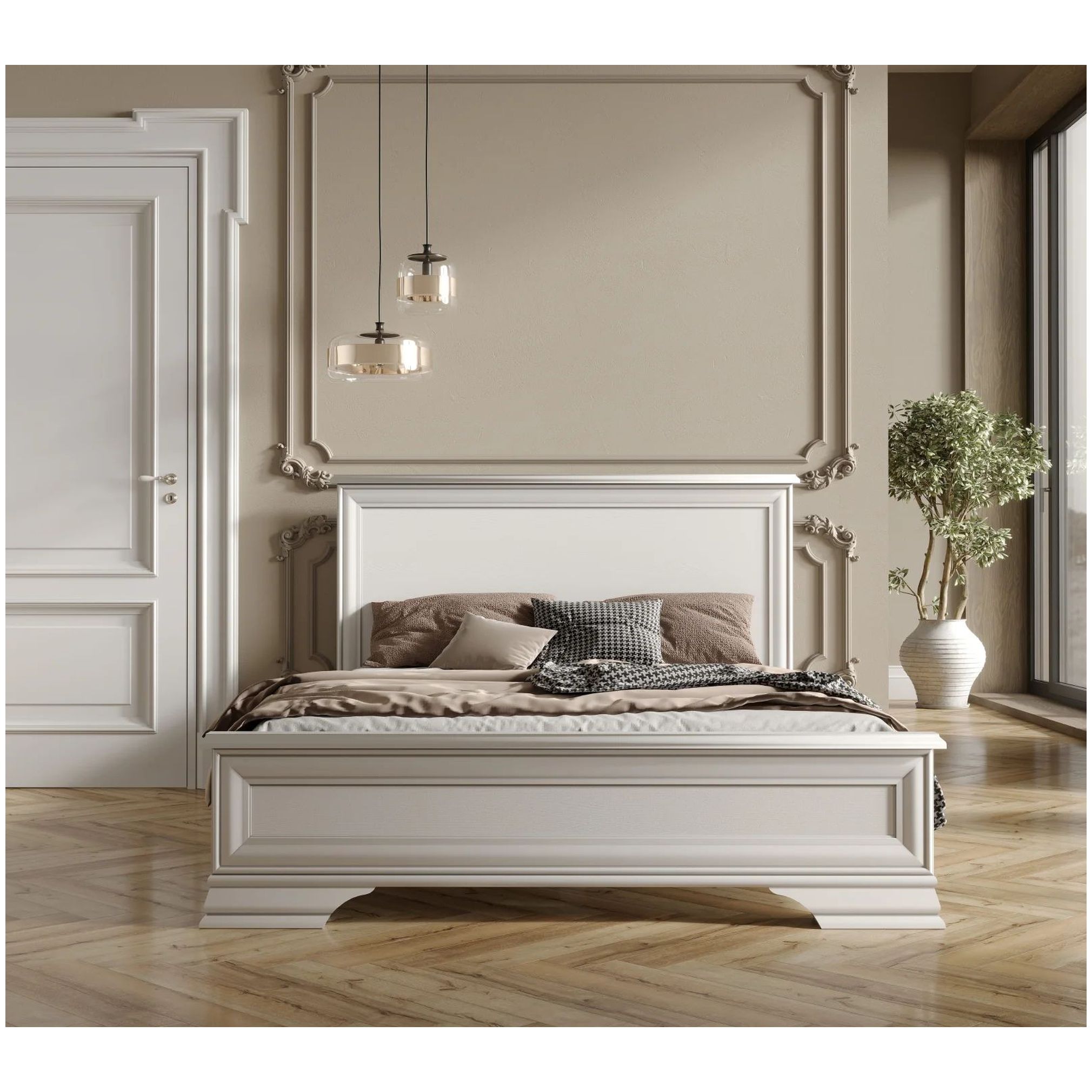 Картинка Кентаки кровать S320-LOZ140х200 (Белый) интернет-магазин мебели FreeTime