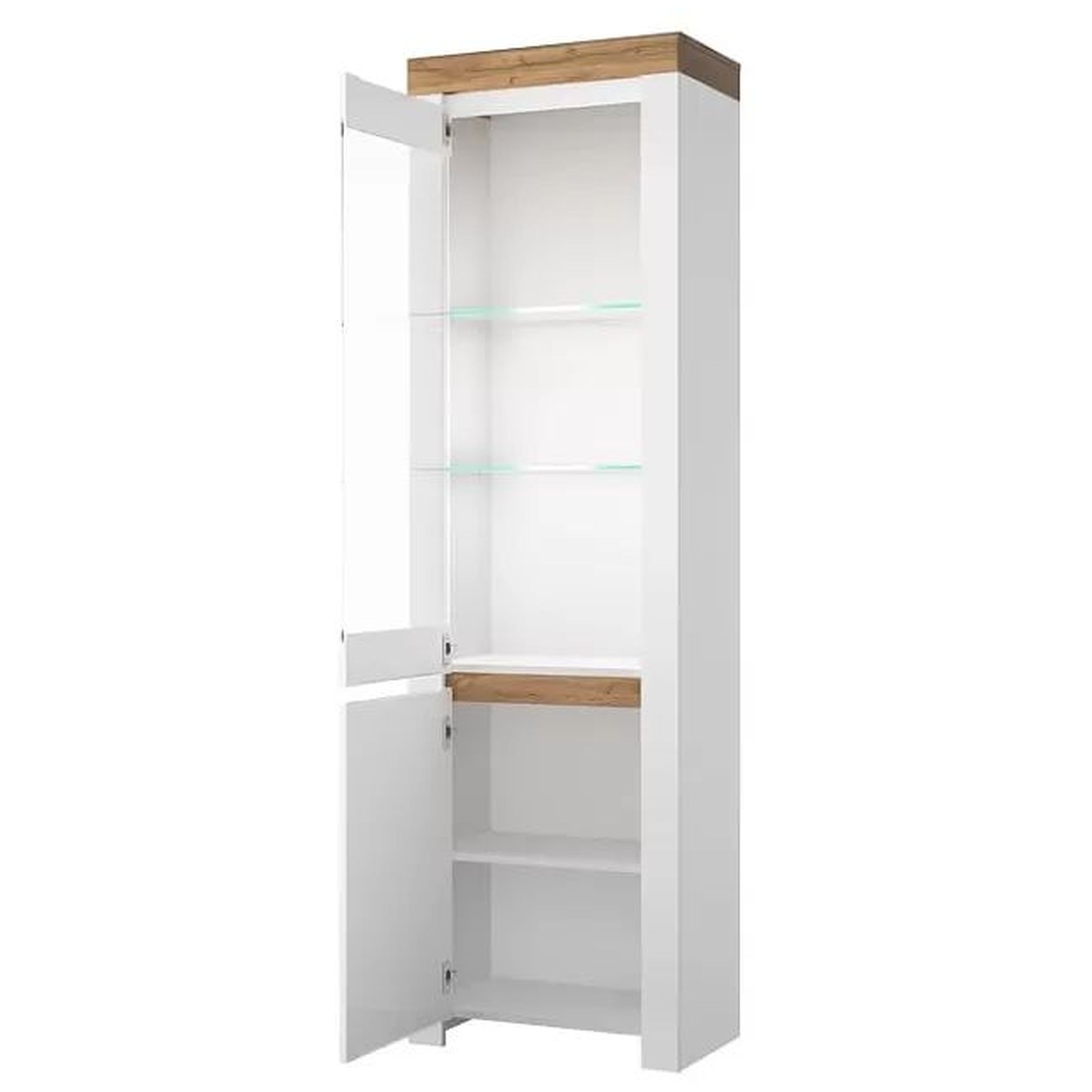 Картинка Таурус Шкаф с витриной 1V1D интернет-магазин мебели FreeTime