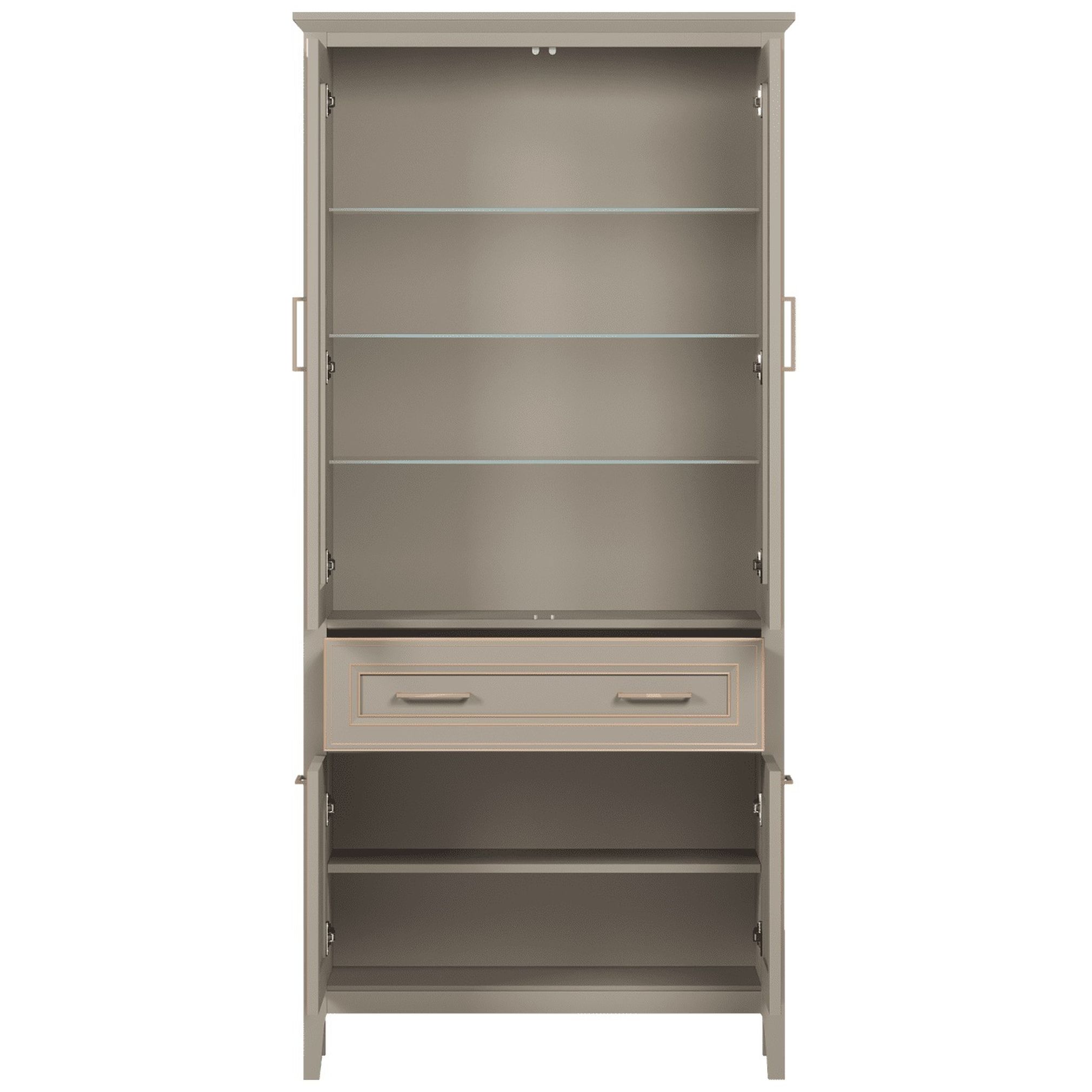 Картинка Классик шкаф-витрина REG2W2D1S интернет-магазин мебели FreeTime