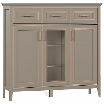 Картинка Классик тумба с витриной KOM1W2D3S интернет-магазин мебели FreeTime