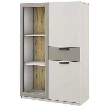 Картинка Модерн Шкаф с витриной 1V2D1S интернет-магазин мебели FreeTime