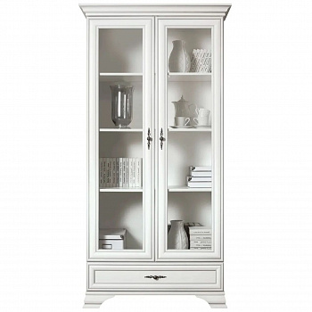 Картинка Кентаки шкаф-витрина REG2W1S (Белый) интернет-магазин мебели FreeTime