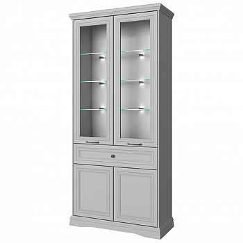 Картинка Валенсия Шкаф с витриной 2V2D1S Н интернет-магазин мебели FreeTime