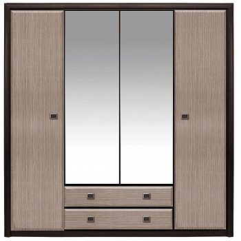 Картинка Коен шкаф с зеркалом SZF4D2S (Венге/Штрокс) интернет-магазин мебели FreeTime