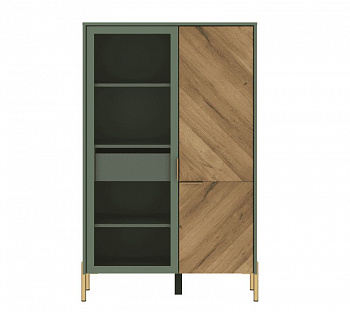 Картинка Сиена шкаф-витрина REG1W1D/140 интернет-магазин мебели FreeTime