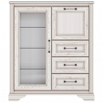 Картинка Стилиус тумба с витриной KOM1W1B3S интернет-магазин мебели FreeTime