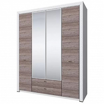 Картинка Оливия Шкаф 4D2S с зеркалом интернет-магазин мебели FreeTime