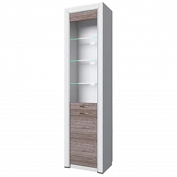 Картинка Оливия Шкаф-витрина 1V1D интернет-магазин мебели FreeTime