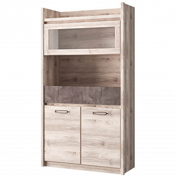 Картинка Джаз Шкаф с витриной 1V2D1S интернет-магазин мебели FreeTime