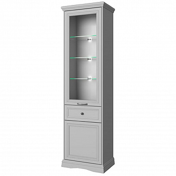 Картинка Валенсия Шкаф с витриной 1V1D1S интернет-магазин мебели FreeTime