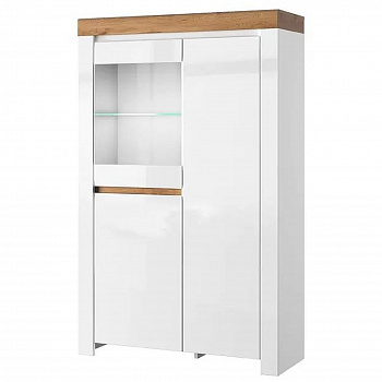 Картинка Таурус Шкаф с витриной 1V2D интернет-магазин мебели FreeTime