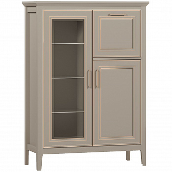 Картинка Классик тумба с витриной KOM1W1D1B интернет-магазин мебели FreeTime