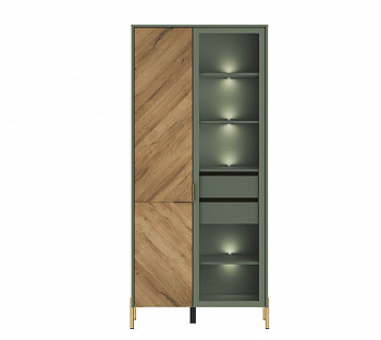 Картинка Сиена шкаф-витрина REG1W1D с подсветкой интернет-магазин мебели FreeTime