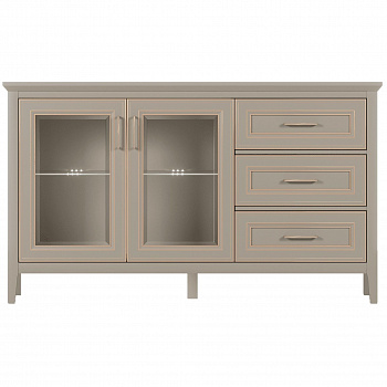 Картинка Классик тумба с витриной KOM2W3S с подсветкой интернет-магазин мебели FreeTime